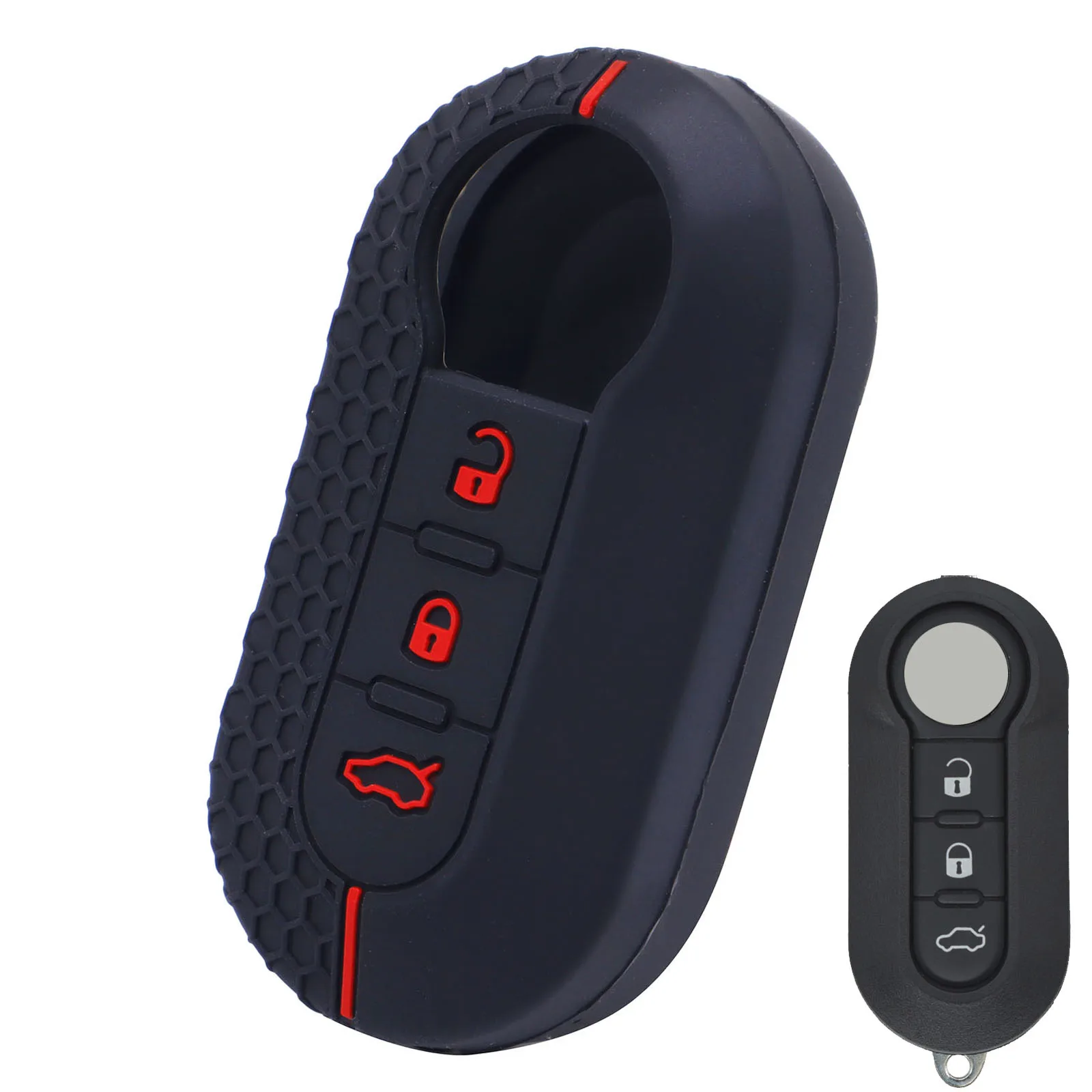 Silicone Key Case Cover Remote Fob Shell For Fiat 500 Bravo Ducato Doblo Florino Grande Punto Qubo Lancia Ypsilon Delta Musa