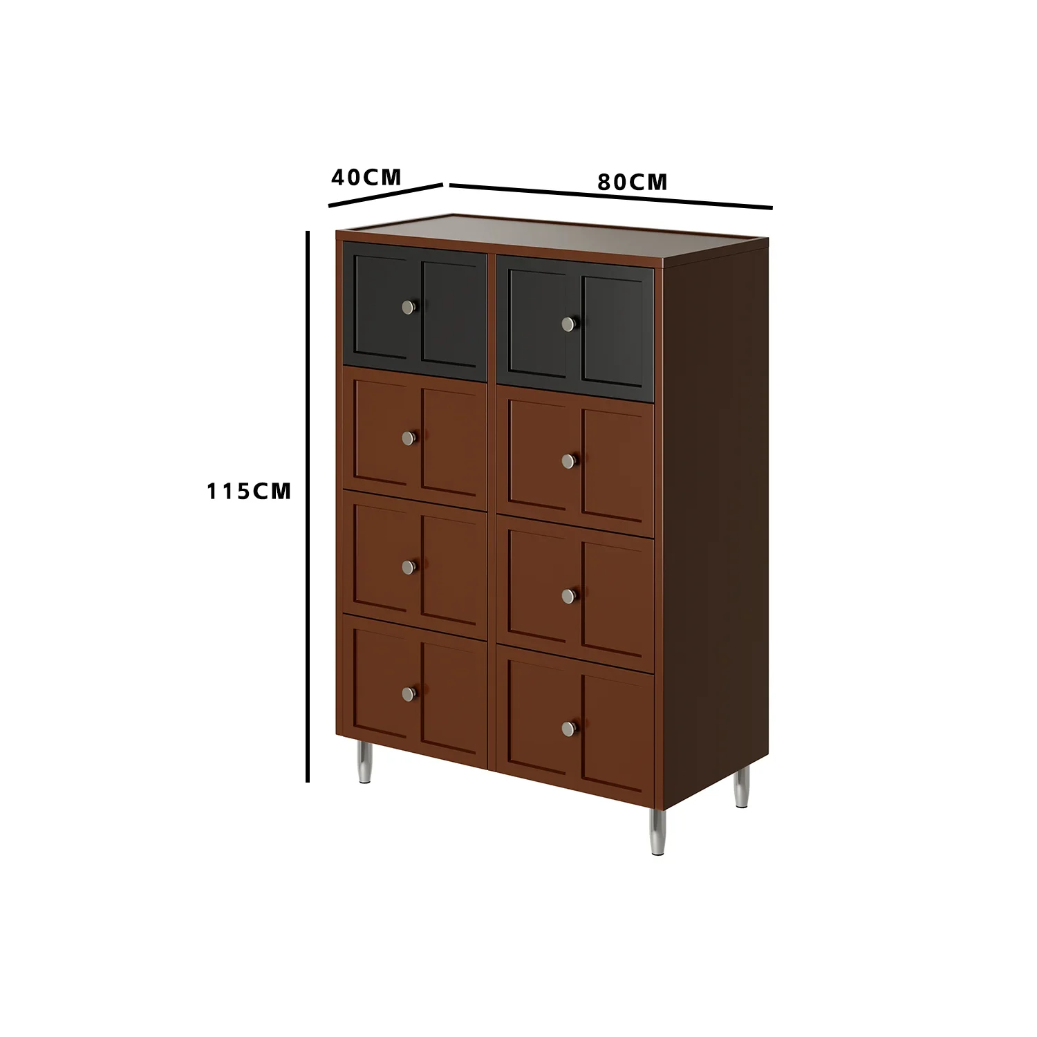 American retro locker medieval wall storage drawer cabinet