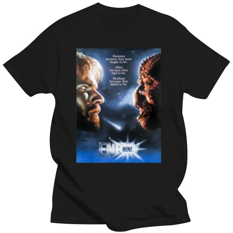 Enemy Mine Retro T-shirt  Mens Tee Quaid Gossett Jr Alien Movie Fan New From US