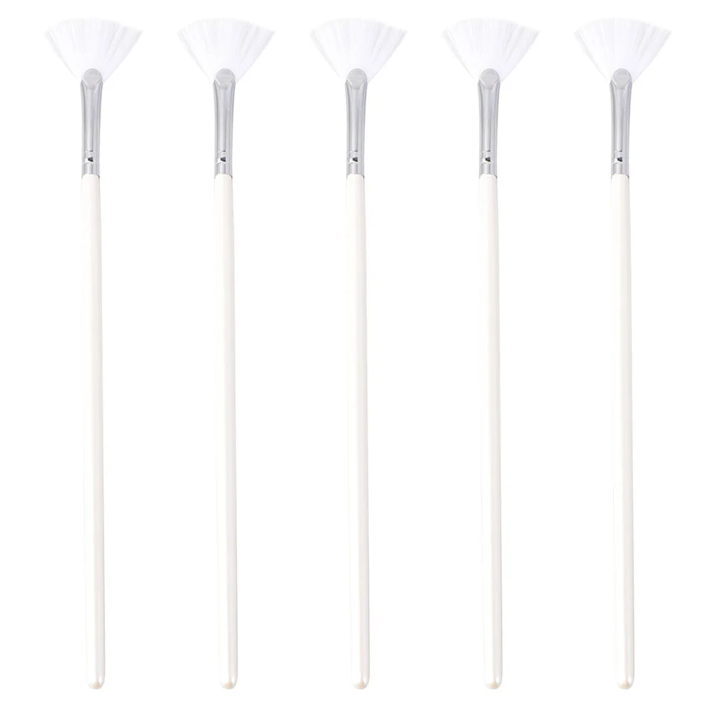 

Makeup Mask Brush Highlighter Applicator Tools Facial Fan Esthetician White Nylon