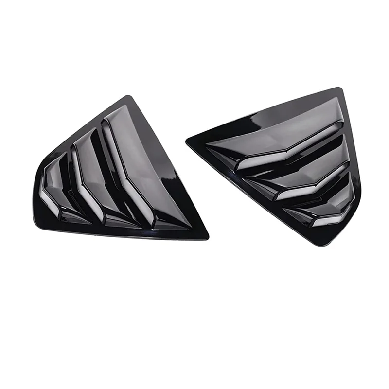 

For Toyota Camry 2018-2023 Replacement Rear Side Window Louvers Air Vent Scoop Shades Cover Trim Blinds - Glossy Black