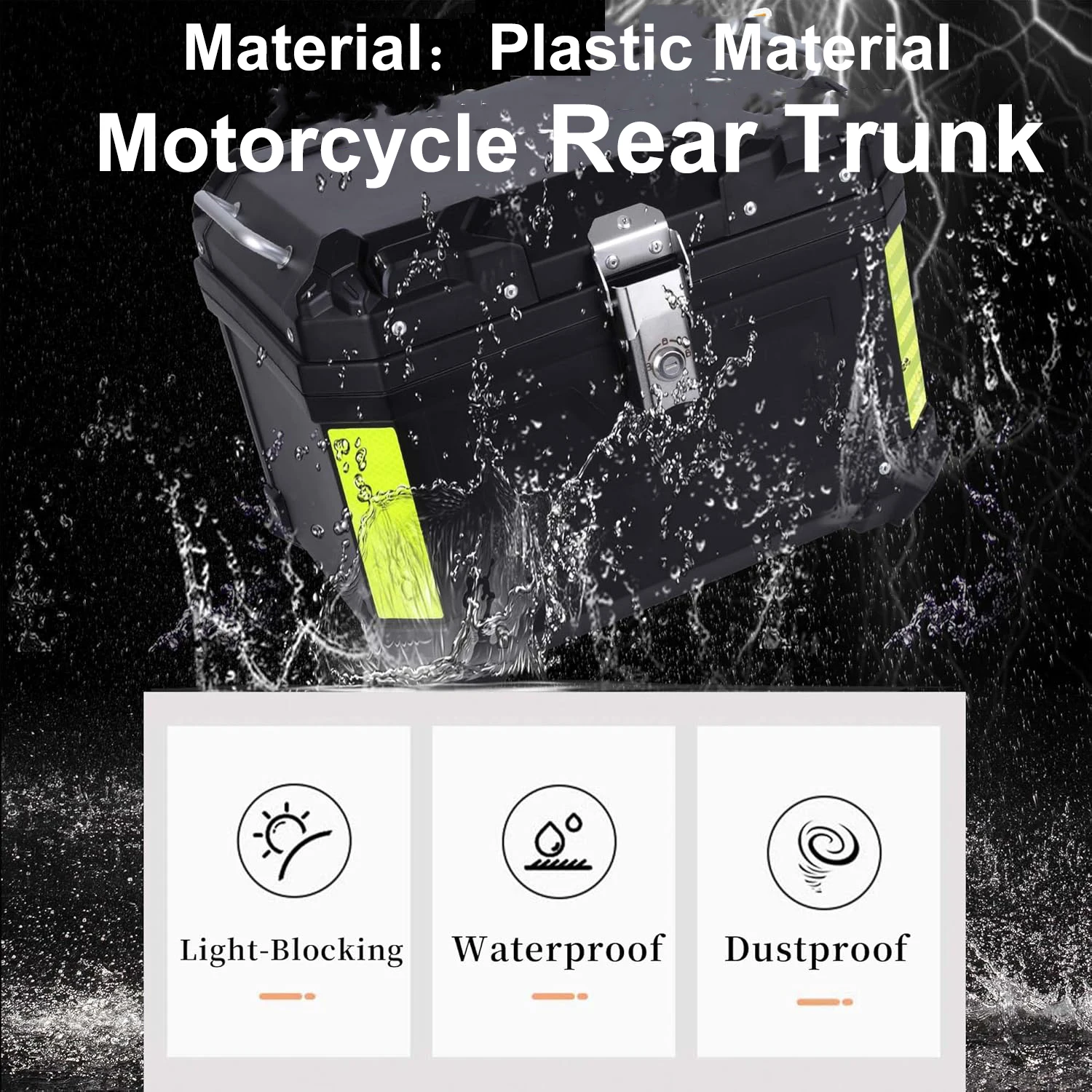 45L Motorrad Helm Box Universal Top Schwanz Hinten Gepäck Lagerung Werkzeug Fällen Schloss Für BMW R1200GS R1250GS R1200GS 1200GS LC ADV