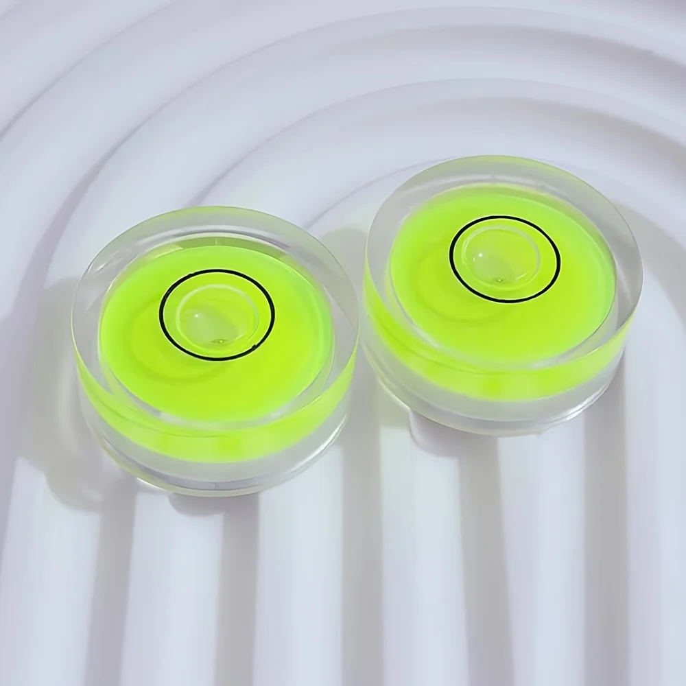 3Pcs Size (2510mm) Plastic Mini Spirit Level Round High-Precision Bubble Level Precision Bubble Level Measuring Tool