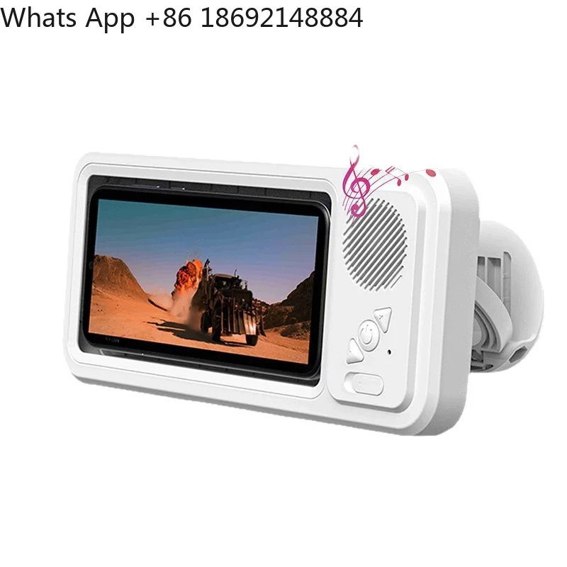 Bluetooth small speaker, portable for chasing dramas，New bathroom waterproof touch mobile phone box fixing bracket,