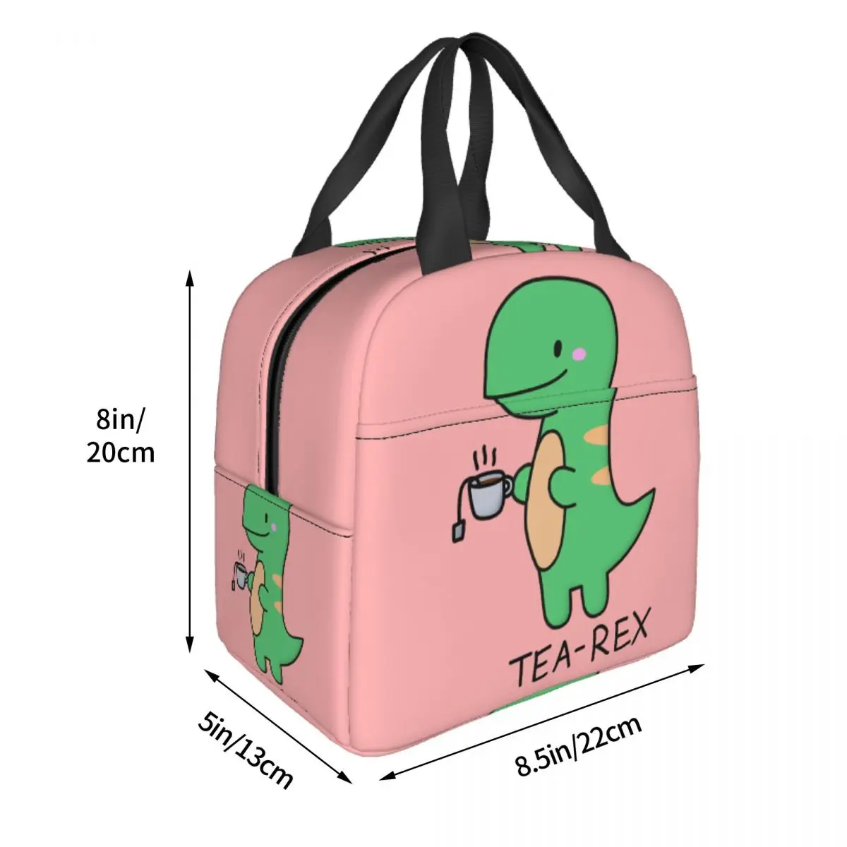 Sac à lunch isotherme T-Rex pour femme, sac à thé mignon, glacière thermique, boîte à lunch de dinosaure de dessin animé, sacs de pique-nique de voyage de camping