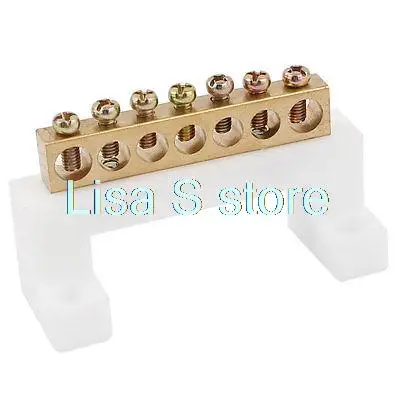 Electric Cable Wire Connector 7 Positions Screw Barrier Terminal Block 400V 20A