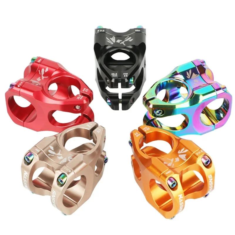 

HASSNS Mountain Bike Power for 31.8mm Bicycle Handlebar Mtb Stem 35mm Length 0 Degrees Road Bike Stem 31.8mm