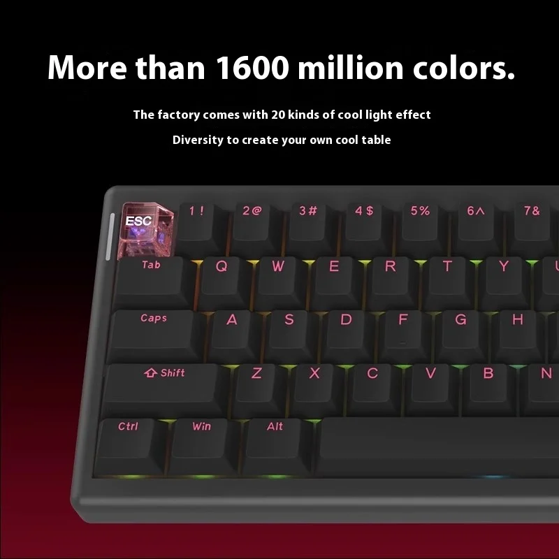 Latenpow Looting63 لوحة المفاتيح الميكانيكية التبديل المغناطيسي RGB RT لوحة مفاتيح الألعاب السلكية واحدة السندات 32K ملحقات ألعاب الكمبيوتر المخصصة