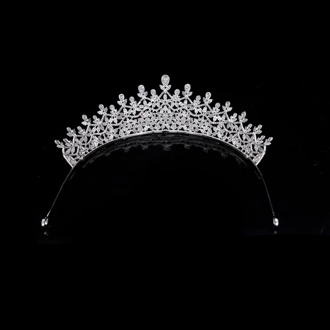 Luxury Wedding Crowns For Queen Micro Paved Cubic Zirconia Bridal Tiara Crown For Women Pageant Wedding Hair Jewelry Headdress