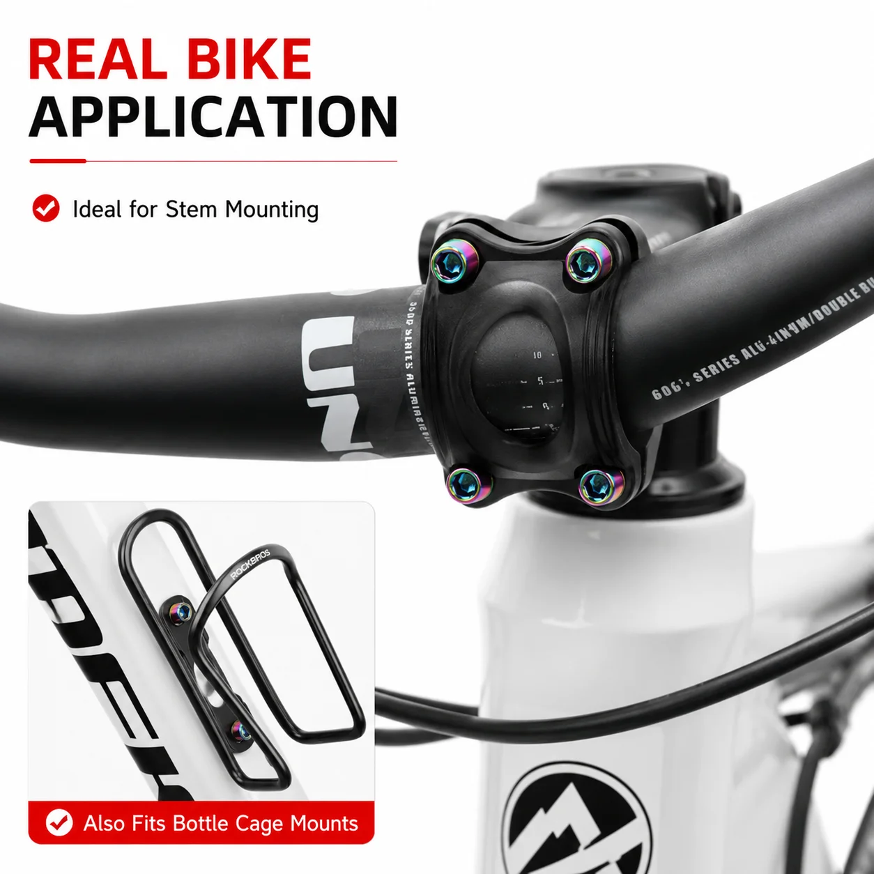 PINMOAP 6PCS Bicycle Handlebar Stem Bolt Set Allen Head Screws Bike Clamp Fixing Bolts For Mtb Road Cycling Upgrade Repair Kit view 5