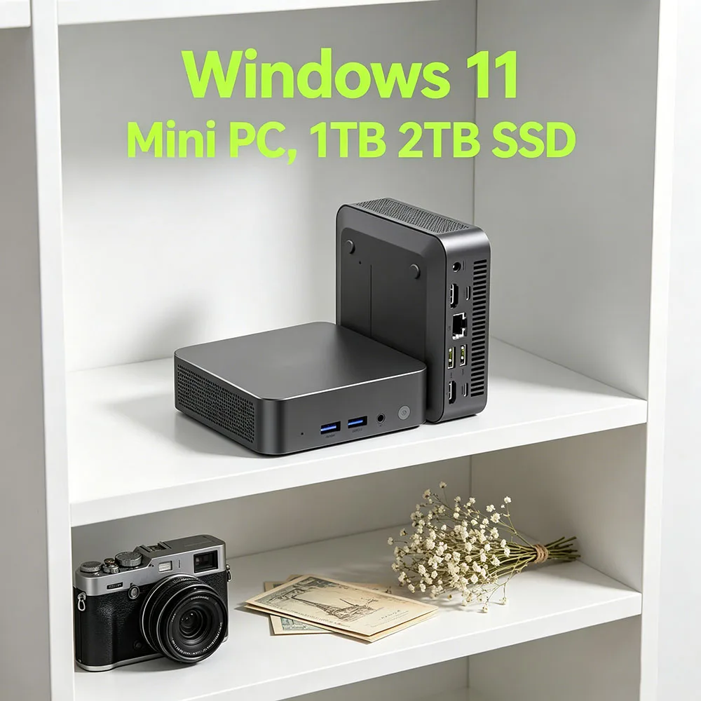 Portable Mini PC Core N95 Gaming Mini PC Windows 11 Pro 16GB RAM WiFi 6 BT 5.2 Laptop Bag Desktop Computer 1/2TB M.2 SSD