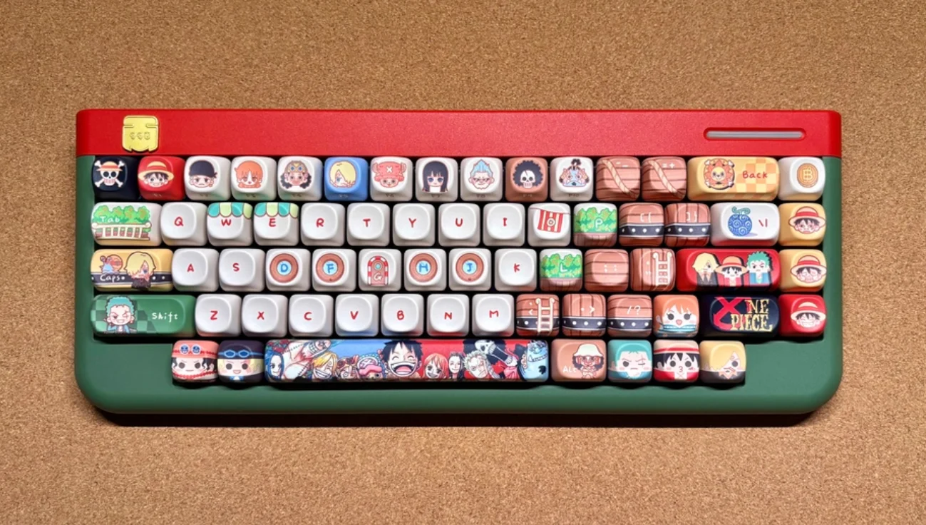 

Механическая клавиатура в стиле аниме One Piece, 142 клавиши, кастомные колпачки MOA, праздничный подарок
