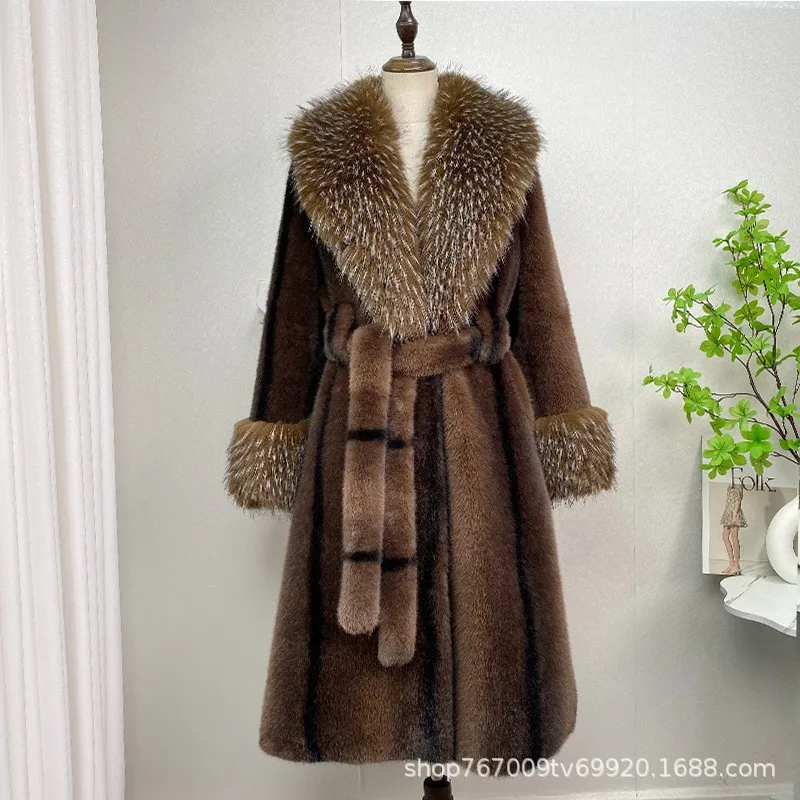 Belted V Neck Belt Waist Cinching Sexy Chic with Sophisticated Long Sleeve Elegant Commuting Extra Long Length Winter Women Coat