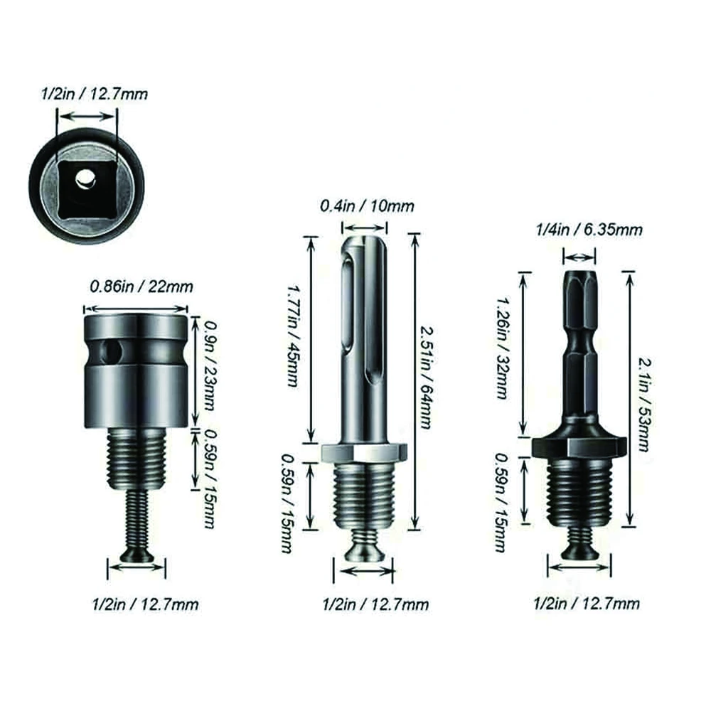 Imagem -06 - Mandril de Perfuração Keyless para Chave de Fenda Haste Hexagonal Quadrado Sds-plus Adaptador Quick Grip Mandril para Brocas Chave de Fenda 213 mm 220unf