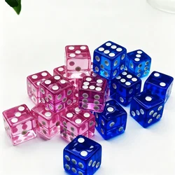 10Pcs Double Colors Combin Square Edge D6 Cube Dice Set 6 Faces 16mm Casino Game Dice With Square Edges Dice For Pub Board Game