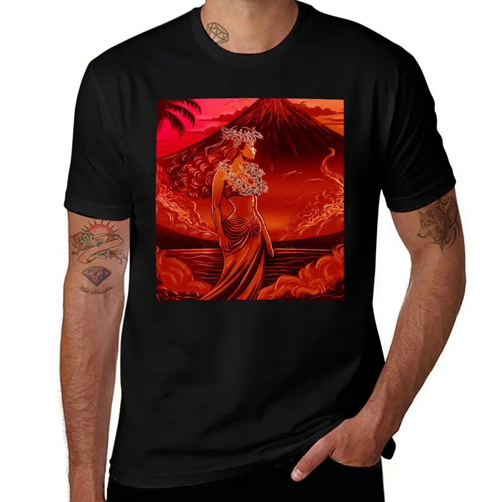 

Pele Hawaiian Goddess Big Island Volcano T-Shirt man tshirt anime t shirts oversize t shirts for man pack cotton T-Shirt