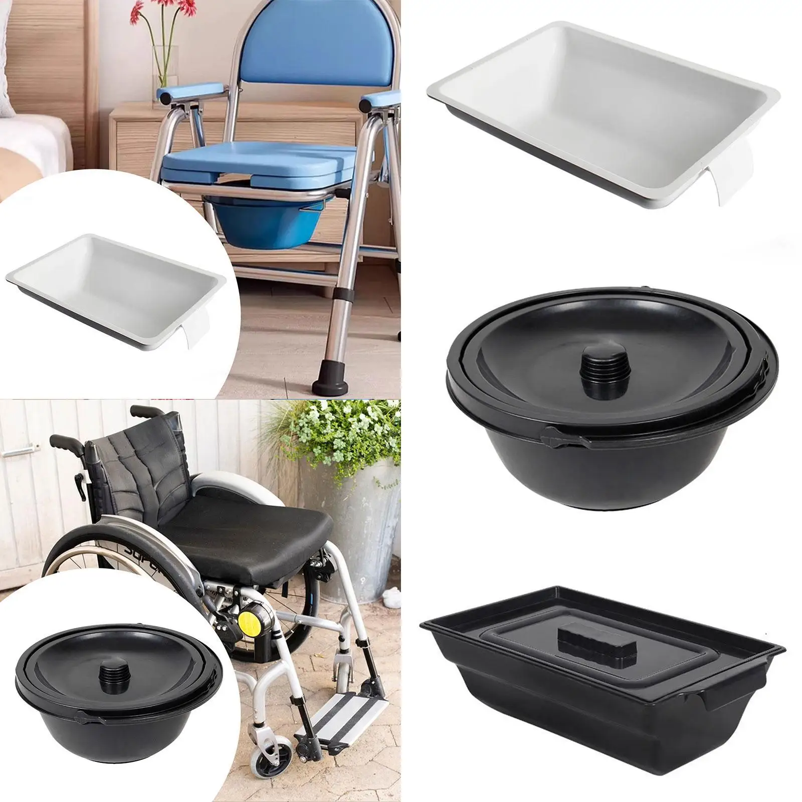 

Chamber Pot Potty Practical Portable Toilet Urinal Bucket Bedside Commode Bucket for Camping Bedroom Car Household Elderly