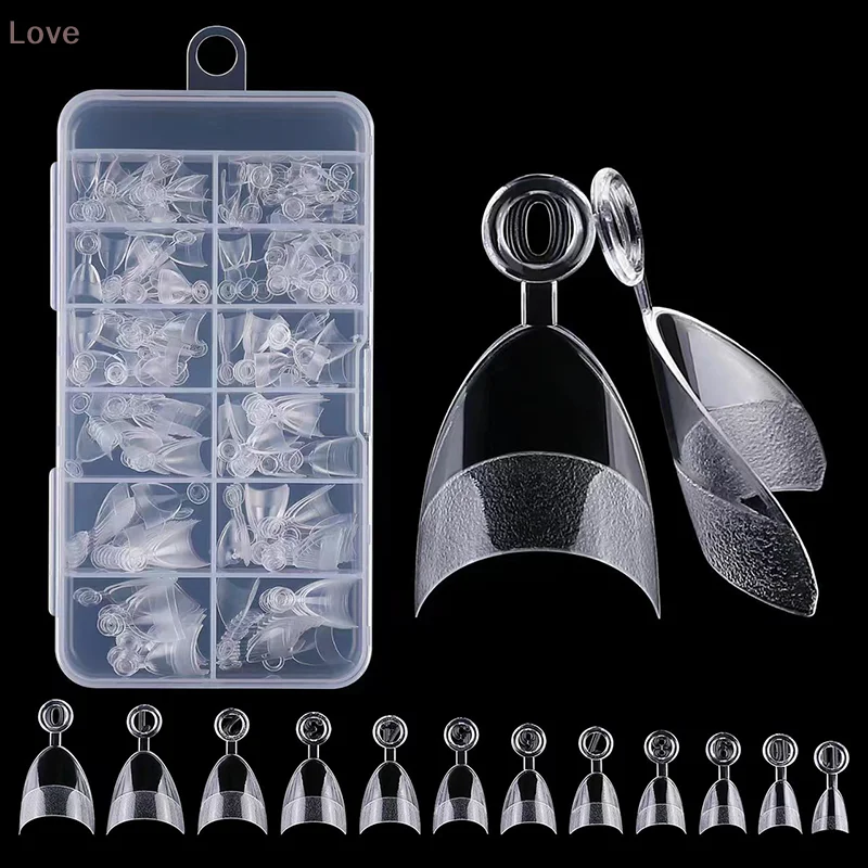 [L & P] 240 قطعة/صندوق الأظافر وهمية شبه ماتي الفرنسية اللوز الاكريليك قطرة الماء اللوز أظافر صناعية نصائح لتمديد تلميح مانيكير أداة