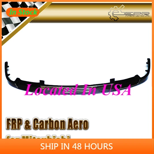 

Car Styling For Mitsubishi Evolution EVO 3 OEM Carbon Fiber Front Lip Glossy Fibre Finish Bumper Accessories Racing Trim