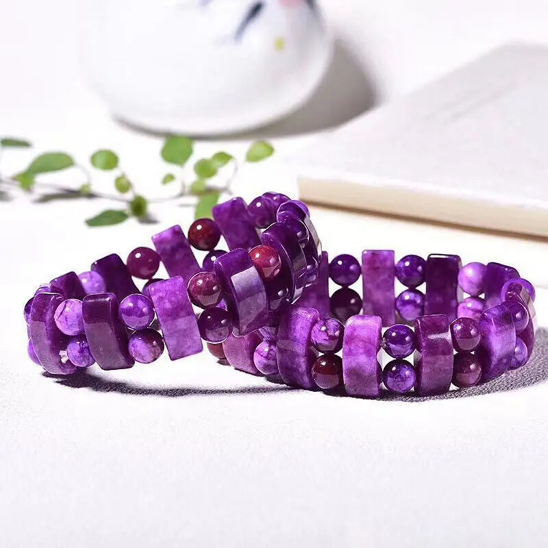 

Natural Purple Crystal Hand Carved Jade Bracelet Fashion Boutique Jewelry Men's and Women's Bracelet Gift Wholesale