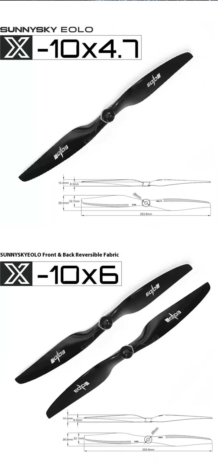 Langyu Eolo Hochleistungspropeller 10-16 Zoll Durchmesser Geeignet für ferngesteuerte Flugzeuge mit festen Flügeln 1 Stück pro Packung – Detail 10
