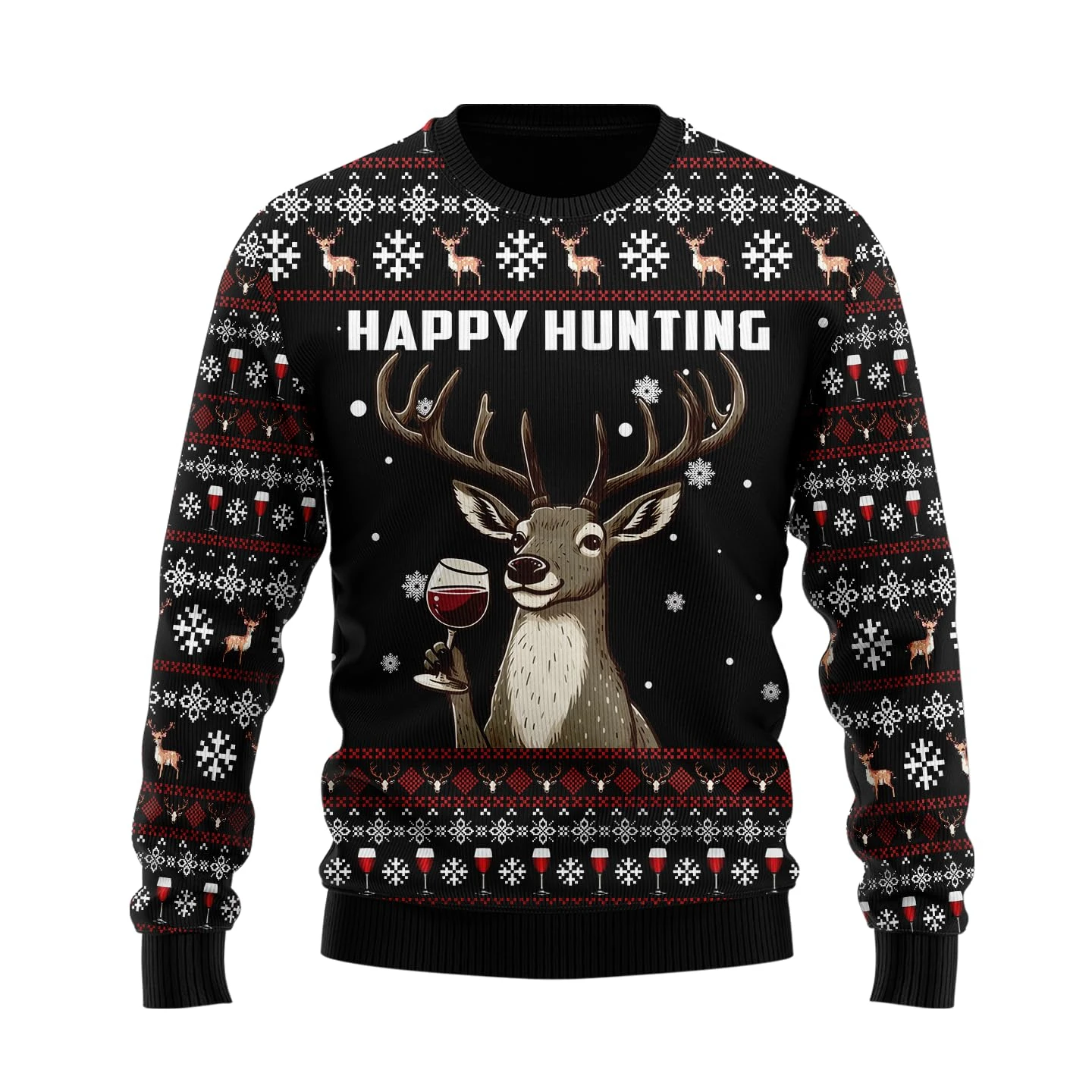 

Elk Ugly Christmas Sweaters For Women Men Deer Hunting Mens Sweater Reindeer Sweatshirt Xmas Holiday Merry Christmas Pullovers