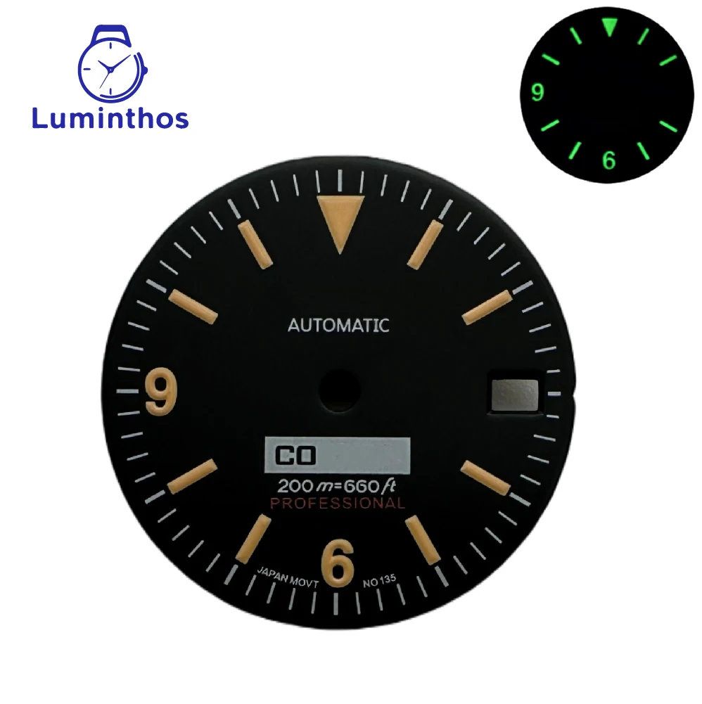 ساعات لومينثوس للرجال S Logo مجموعة عتيقة قرص مضيء 28.5 مللي متر لساعة NH35/NH36 ملحقات تحويل الساعة