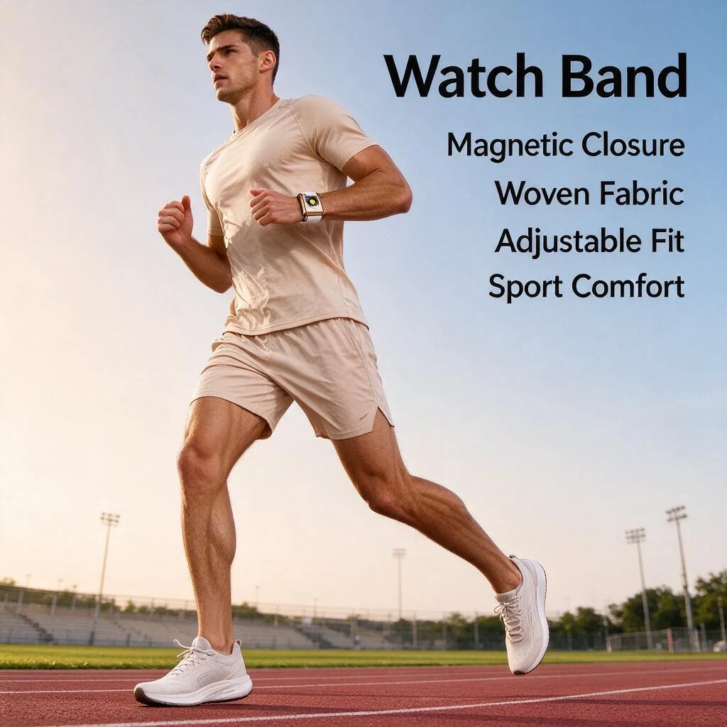 Compatible with WHOOP 5.0 MG Colorful Vinyl Record Music Note Paint Splash Printed Nylon Woven Sport Wristband
