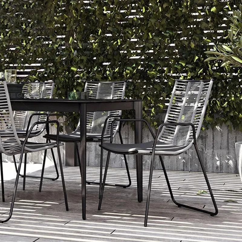 LH outdoor rattan leisure tables and chairs B & B waterproof and sunscreen simple open-air balcony furniture