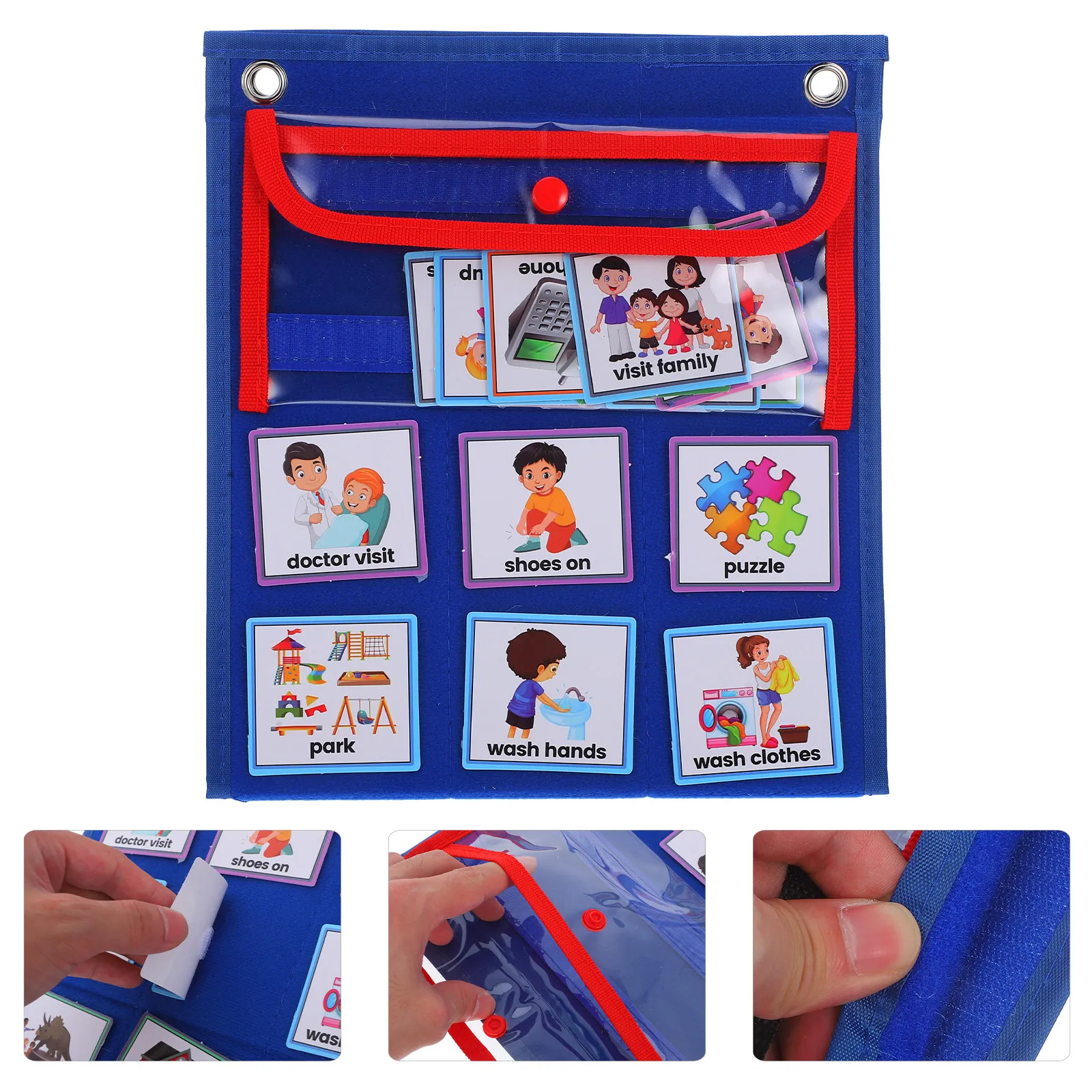 1Set Visual Schedule Chart Chore Chart Daily Routine Board Hanging for Home School Visual Schedule