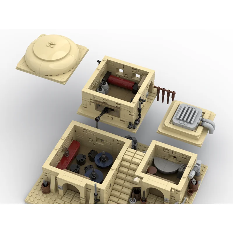 Moc Building Blocks Tatooine Desert House Model Technology Bricks Star Movie Series Model Holiday Toy DIY Assembly Gifts