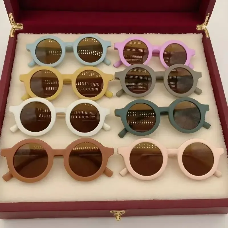 New Children's Sunglasses Round Eyeglass UV400 Plastic Glasses