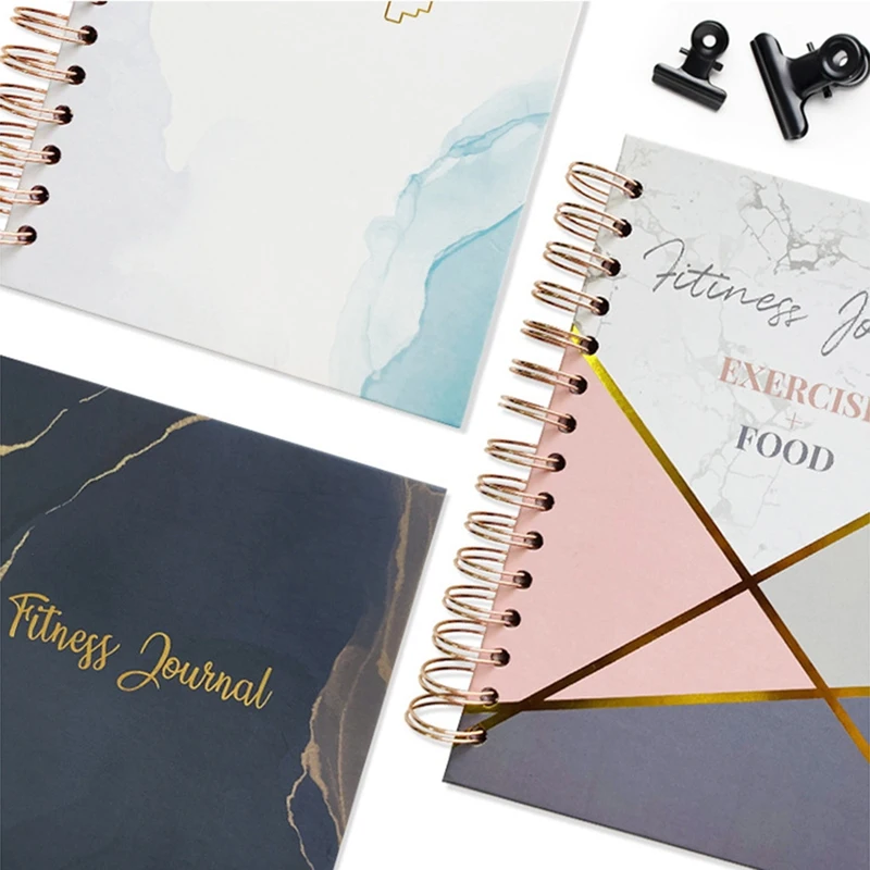 تجريب اللياقة البدنية مجلة المخططين ، اليومية والأسبوعية ، غير مؤرخة مخطط ، مفكرة للياقة البدنية والتغذية مجلة