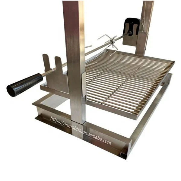 Electric Rotisserie Kit - Premium Adjustable Height Spit System for Argentinian Grills (Residential BBQ Accessories)