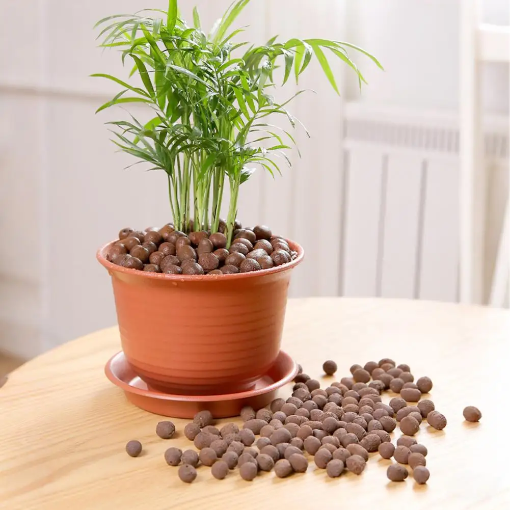 Lightweight Hydroponic Clay Pebbles 3.3 Lbs Natural Clay Pebbles for Plants 12-14mm Hydroponic Clay Balls Orchid Potting Mix