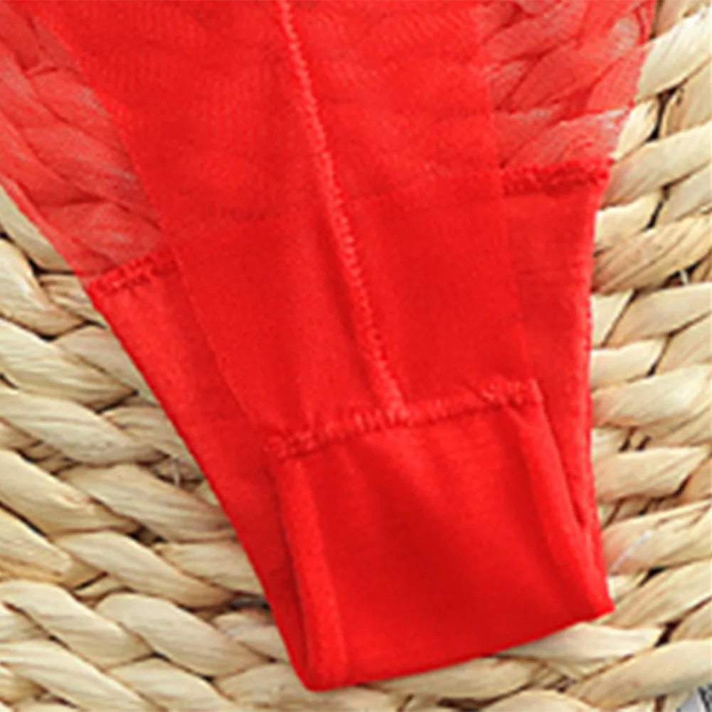 Calcinha sem costura transparente ultra-fina para mulheres, tanga sexy g-corda, veja através de cuecas, tangas femininas de baixo crescimento