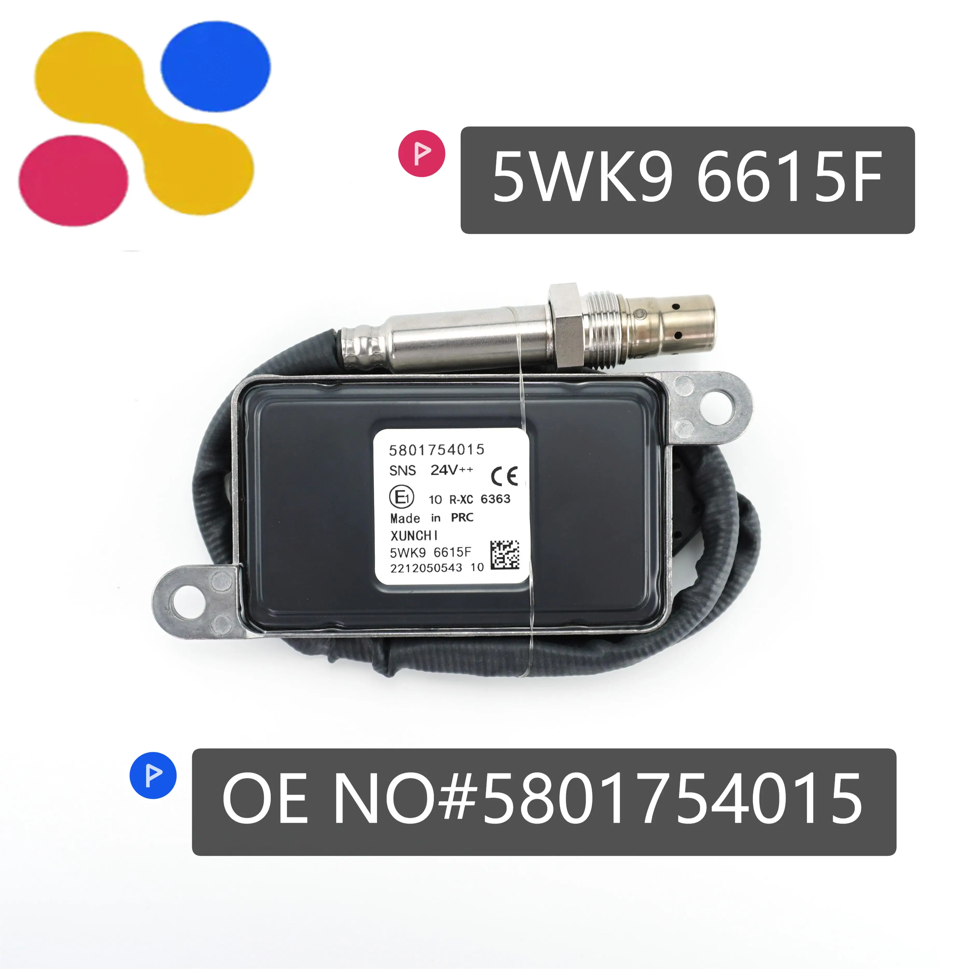 

5801754015 5WK96615F 5WK9 6615F 580 175 40 15 Original New Nitrogen Oxide Sensor Nox Sensor 24V For IVECO Truck