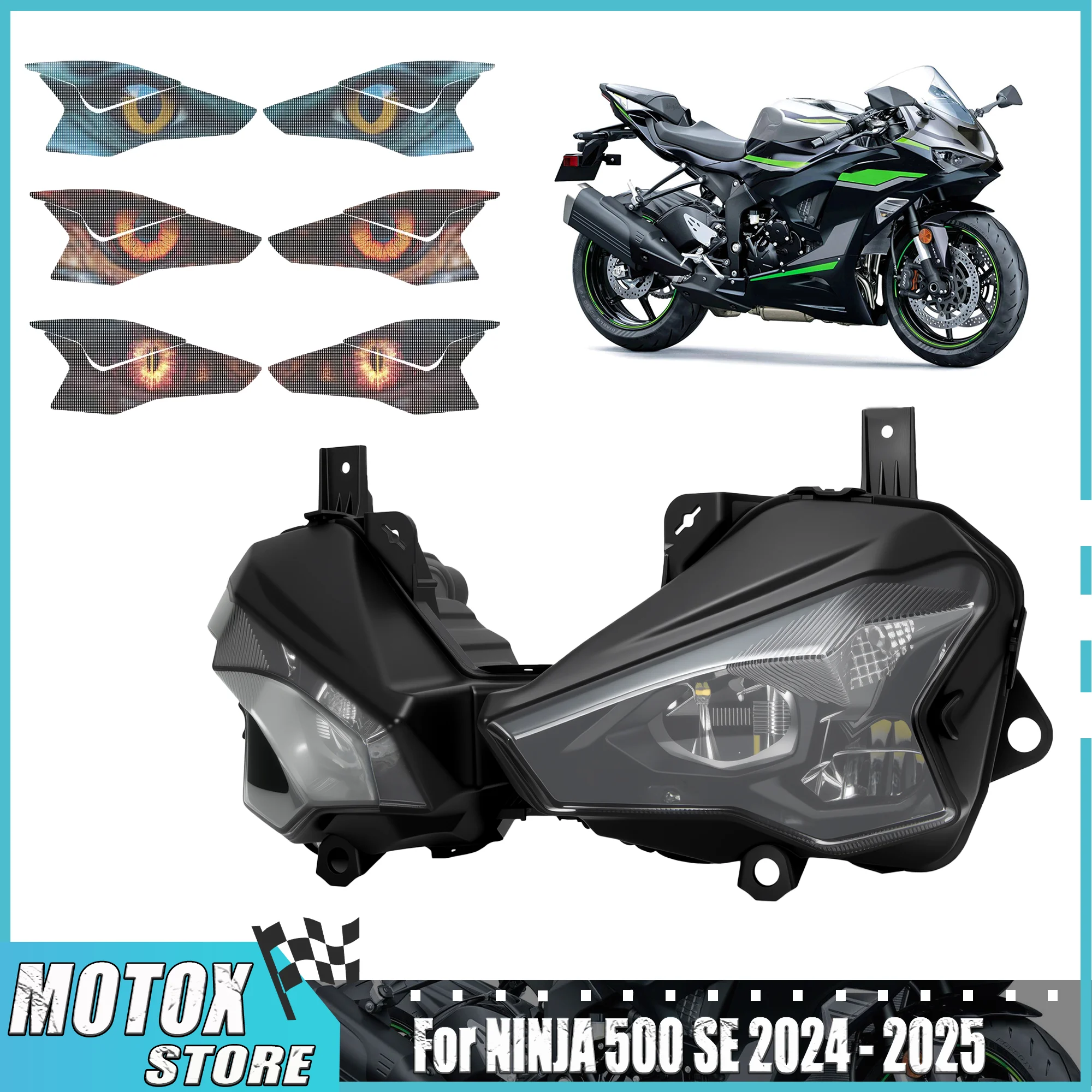 

Motorcycle Headlight Assembly Fit For KAWASAKI NINJA 500 SE 2024 - 2025 Headlamp Light