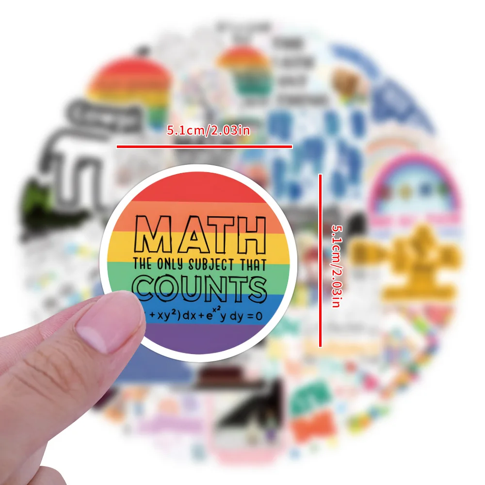 60/120PCS Math Stickers Funny Mathematics Formula I Love Math DIY Decoration Notebook Water Cup iPad Waterproof Sticker Kids Toy - view 5
