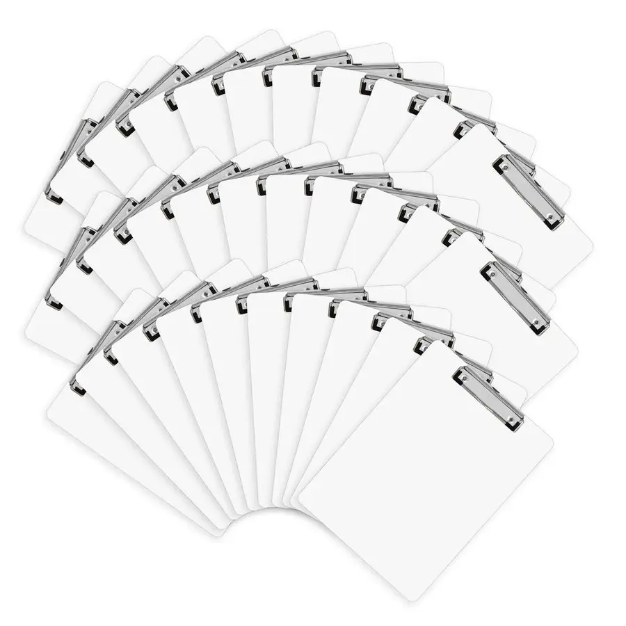 

Erase Clipboards, 32 Pack Hardboard Office Whiteboard Clipboards Low Profile Clip Standard A4 Letter Size, ECO Friendly, Size 12