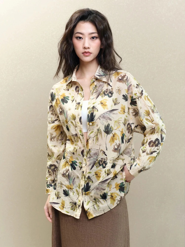 

Мягкое платье из 100% хлопка с винтажным цветочным принтом, свободного кроя, от Wei, лето 2025, женское, премиум-класса