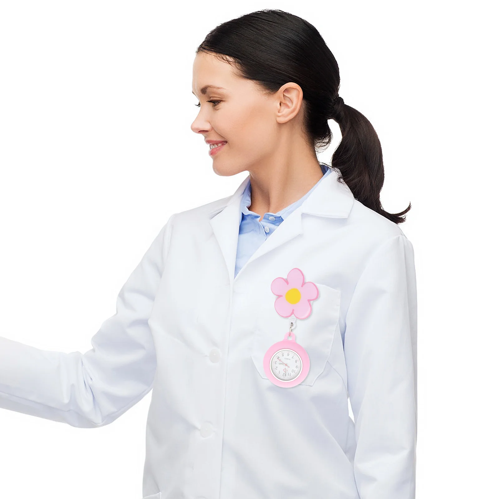 

Nurse Pattern Luminous Luminous Watch Pocket Watch For Doctors Nurses Clip- Timepiece