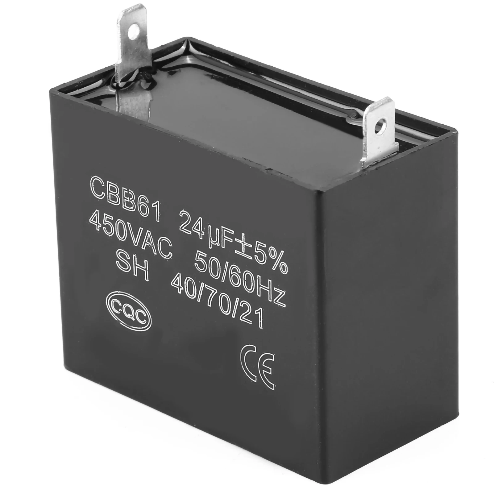 CBB61Starting Capacitor Generator Capacitor Motor Capacitor Brushless Gas Diesel Generators Accessories 450V AC 24uF 50/60Hz