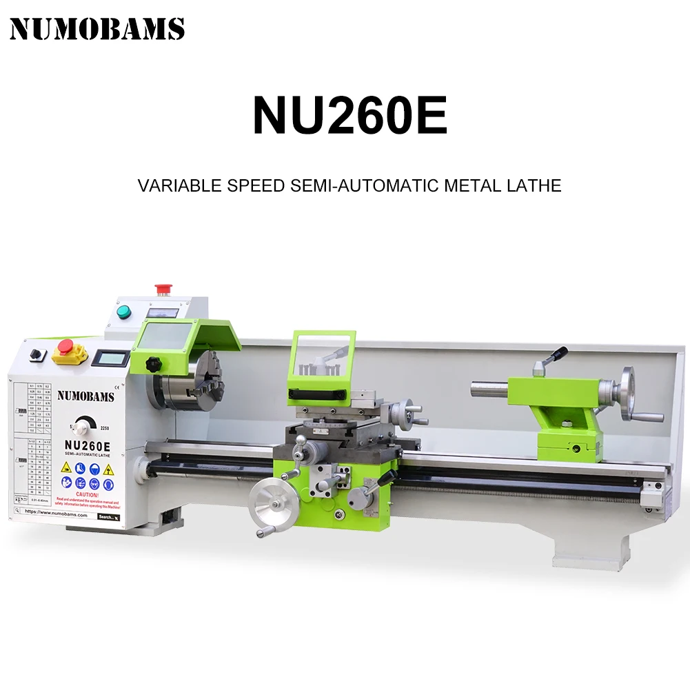 NUMOBAMS NU260E 1500W Brushless Motor 220V  Spindle Bore 38mm Lathe Machine (Local Delivery)