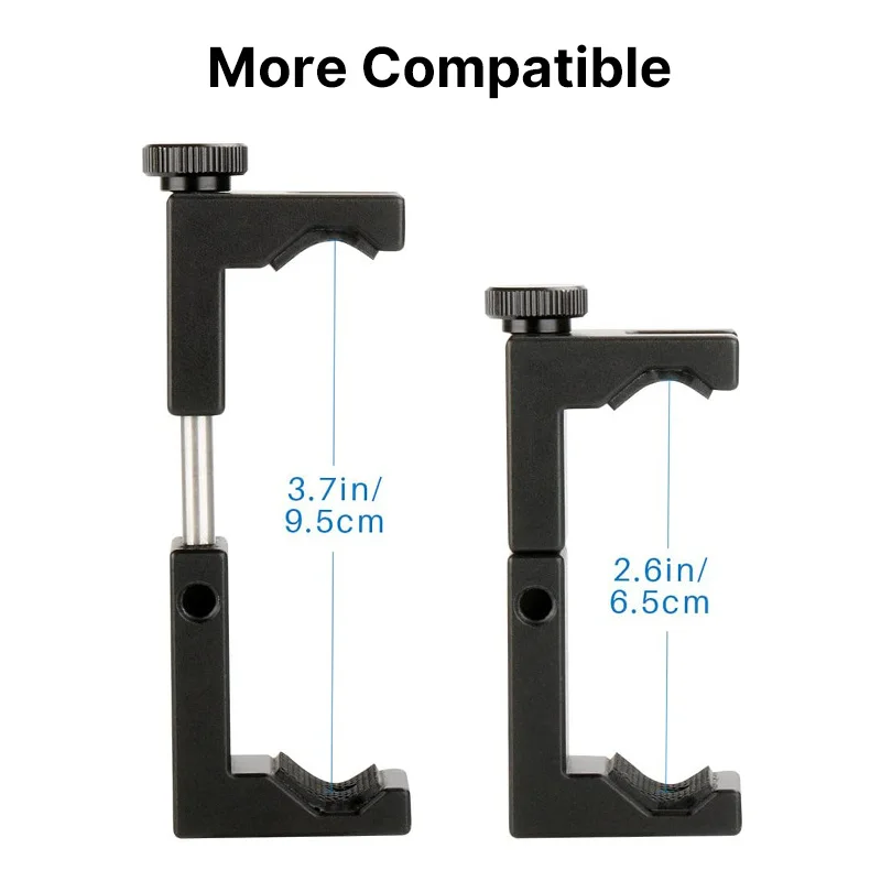 Ulanzi ST-02S 65mm a 95mm tripé suporte de telefone com sapata fria 1/4 parafuso suporte de montagem de telefone clipper para iphone x 8 7 plus samsung