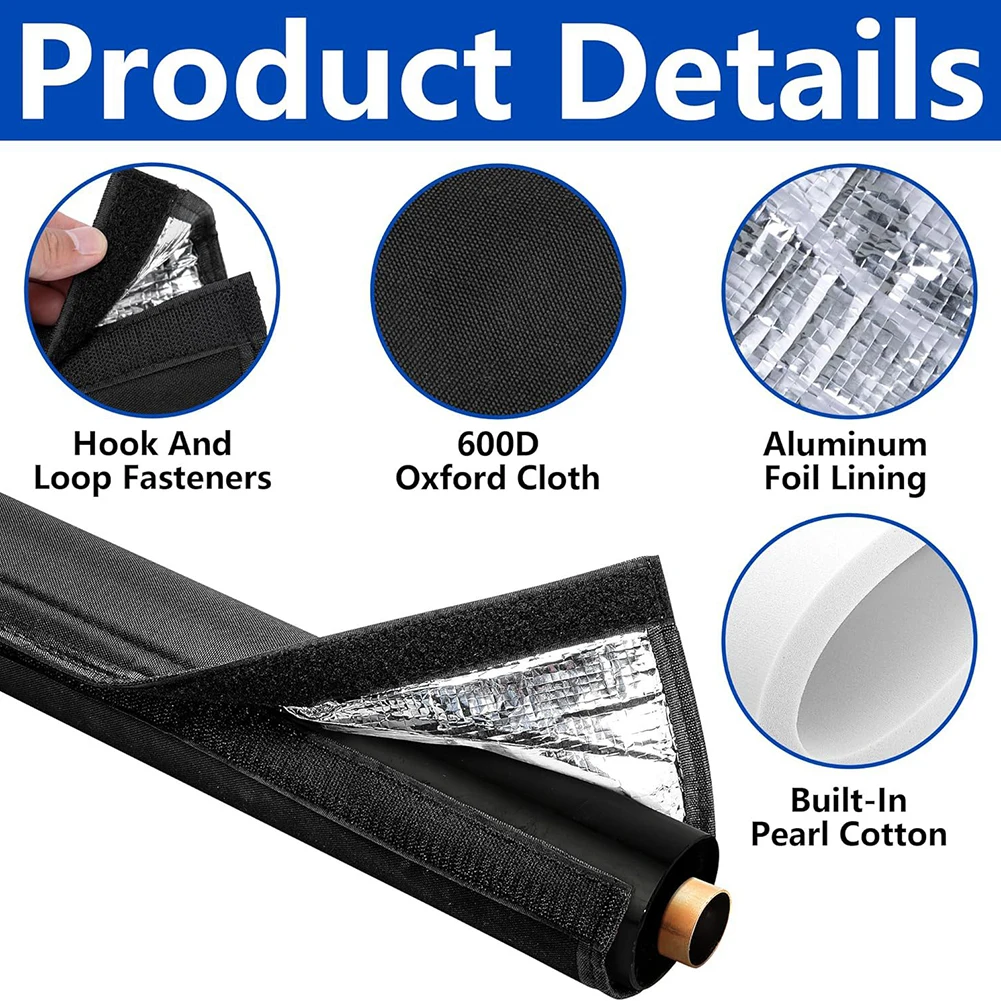 1 قطعة HVAC أنبوب نحاسي غطاء عازل كم أكسفورد القماش 3-layer 72*10.2 ''غطاء أنبوب تكييف الهواء الشمس واقية مقاوم للماء