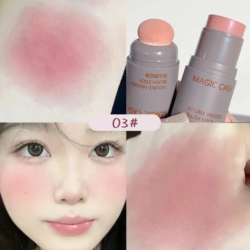 Blush Stick Face Contouring Shadow Waterproof Brightening Blusher Long-lasting Tint Cheek Korean Makeup Cute Cosmetics Gadgets