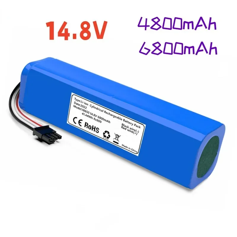 

6800Mah Li-Ion Robotic Stofzuiger Vervangende Batterij Voor Xiaomi Mijia 2nd Robot Roborock S50 S51 S55 Accessoire Onderdelen