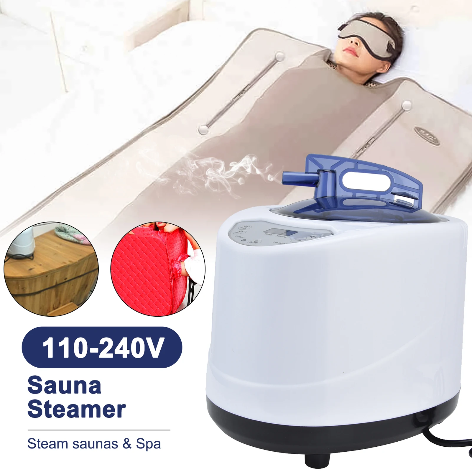 1000W Sauna Steamer Pot Machine Portable Sauna Steam Generator Fumigation Machine for Home Spa