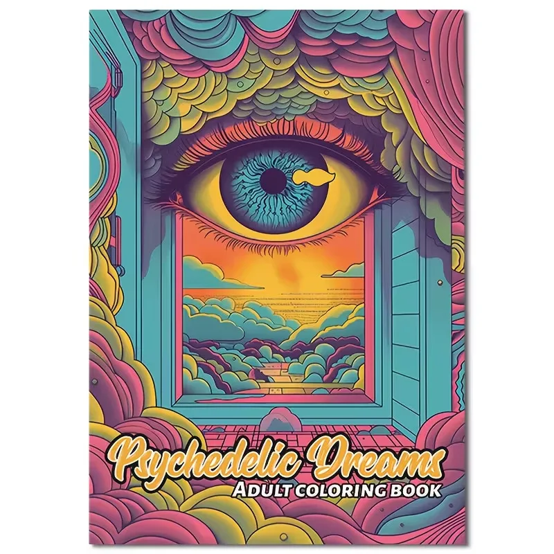 New Hot Selling A4 Psychedelic Dream Coloring Book, Thickened Graffiti Coloring Notebook